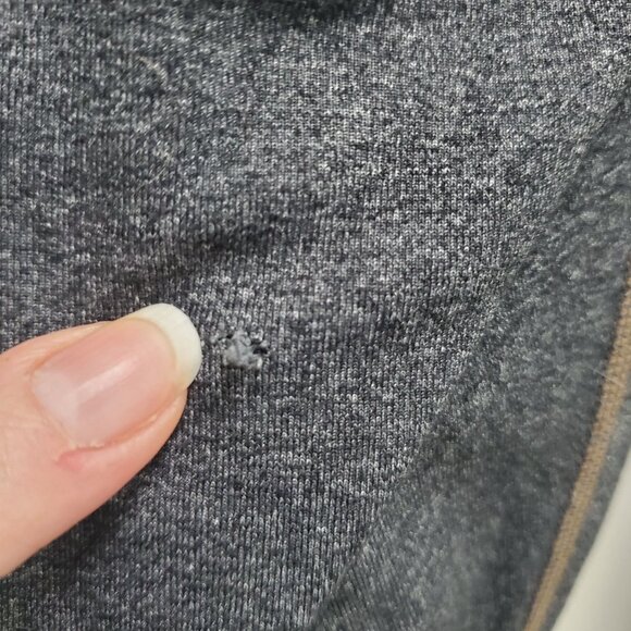 PrAna Women's Charcoal Gray Brown Constrast Stitch Cropped Athletic Leggings S - Picture 5 of 7